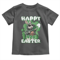 Happy 420 Easter Toddler T Shirt Funny Smoking Easter Bunny