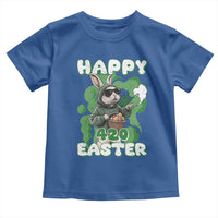 Happy 420 Easter Toddler T Shirt Funny Smoking Easter Bunny