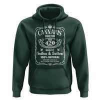 Funny Cannabis High Time Hoodie Old 420 Quality Indica & Sativa Weed