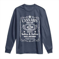 Funny Cannabis High Time Long Sleeve Shirt Old 420 Quality Indica & Sativa Weed