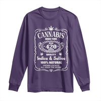 Funny Cannabis High Time Long Sleeve Shirt Old 420 Quality Indica & Sativa Weed