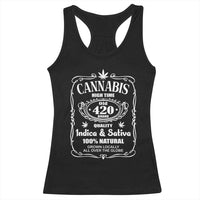 Funny Cannabis High Time Racerback Tank Top Old 420 Quality Indica & Sativa Weed