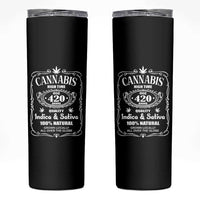 Funny Cannabis High Time Skinny Tumbler Old 420 Quality Indica & Sativa Weed