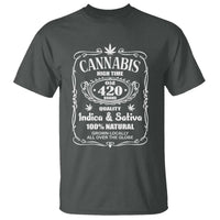 Funny Cannabis High Time T Shirt Old 420 Quality Indica & Sativa Weed