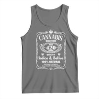 Funny Cannabis High Time Tank Top Old 420 Quality Indica & Sativa Weed