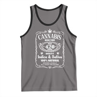 Funny Cannabis High Time Tank Top Old 420 Quality Indica & Sativa Weed