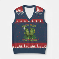 Funny Marijuana V-Neck Knit Sweater Vest Good Buds Stick Together Couples 420 Weed Cannabis - Wonder Print Shop