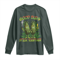 Funny Marijuana Long Sleeve Shirt Good Buds Stick Together Couples 420 Weed Cannabis