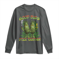 Funny Marijuana Long Sleeve Shirt Good Buds Stick Together Couples 420 Weed Cannabis