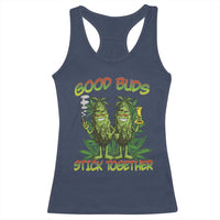 Funny Marijuana Racerback Tank Top Good Buds Stick Together Couples 420 Weed Cannabis