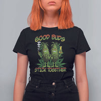 Funny Marijuana T Shirt For Women Good Buds Stick Together Couples 420 Weed Cannabis