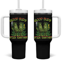 Funny Marijuana Tumbler With Handle Good Buds Stick Together Couples 420 Weed Cannabis