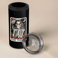Skeleton 420 Cannabis 4 in 1 Can Cooler Tumbler Tarot Card The Stoner Weed Lover