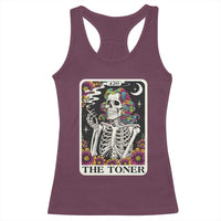 Skeleton 420 Cannabis Racerback Tank Top Tarot Card The Stoner Weed Lover