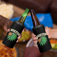 Chiefin Weed Smoking 4 in 1 Can Cooler Tumbler Funny 420 Cannabis Pot THC Smoker