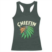 Chiefin Weed Smoking Racerback Tank Top Funny 420 Cannabis Pot THC Smoker