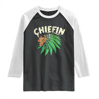 Chiefin Weed Smoking Raglan Shirt Funny 420 Cannabis Pot THC Smoker