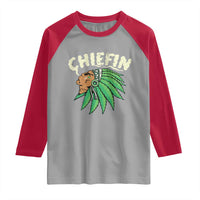 Chiefin Weed Smoking Raglan Shirt Funny 420 Cannabis Pot THC Smoker