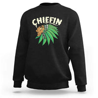 Chiefin Weed Smoking Sweatshirt Funny 420 Cannabis Pot THC Smoker