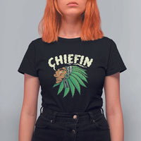 Chiefin Weed Smoking T Shirt For Women Funny 420 Cannabis Pot THC Smoker