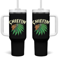 Chiefin Weed Smoking Tumbler With Handle Funny 420 Cannabis Pot THC Smoker