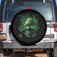 Marijuana Skull Spare Tire Cover Smoke Weed Cannabis 420 Pot Leaf