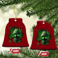Marijuana Skull Ceramic Ornament Smoke Weed Cannabis 420 Pot Leaf - Wonder Print Shop