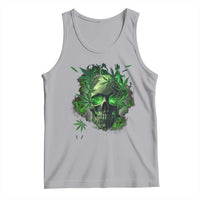 Marijuana Skull Tank Top Smoke Weed Cannabis 420 Pot Leaf