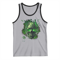 Marijuana Skull Tank Top Smoke Weed Cannabis 420 Pot Leaf