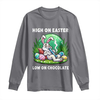 Happy 420 Easter Long Sleeve Shirt Funny Bunny Marijuana Cannabis Weed