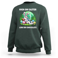 Happy 420 Easter Sweatshirt Funny Bunny Marijuana Cannabis Weed