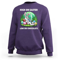 Happy 420 Easter Sweatshirt Funny Bunny Marijuana Cannabis Weed