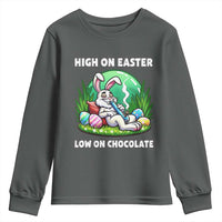 Happy 420 Easter Youth Sweatshirt Funny Bunny Marijuana Cannabis Weed
