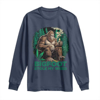 Funny Sasquatch Marijuana Long Sleeve Shirt Bigfoot Stole My Weed Vintage 420