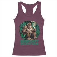 Funny Sasquatch Marijuana Racerback Tank Top Bigfoot Stole My Weed Vintage 420