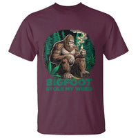 Funny Sasquatch Marijuana T Shirt Bigfoot Stole My Weed Vintage 420