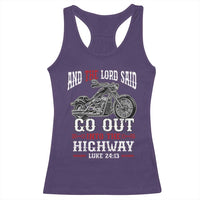 Christian Biker Racerback Tank Top Lord Said Go Out Into Highways Faith Motorcycle