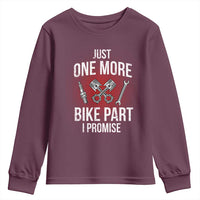 Funny Biker Youth Sweatshirt One More Bike Part Motorcycle Mechanic