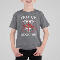 Christian Biker T Shirt For Kid Pray Up Before You Mount Up Faith