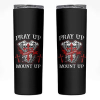 Christian Biker Skinny Tumbler Pray Up Before You Mount Up Faith