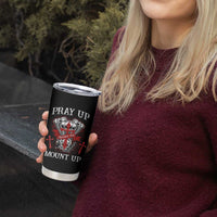Christian Biker Tumbler Cup Pray Up Before You Mount Up Faith