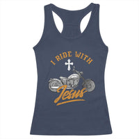 Christian Biker Racerback Tank Top I Ride With Jesus Faith Motorcycle