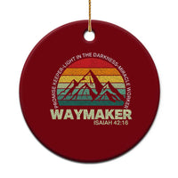 Christian Faith Ceramic Ornament Waymaker Promise Keeper Miracle Worker Retro Vintage - Wonder Print Shop