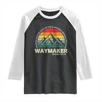 Christian Faith Raglan Shirt Waymaker Promise Keeper Miracle Worker Retro Vintage TS02