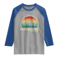 Christian Faith Raglan Shirt Waymaker Promise Keeper Miracle Worker Retro Vintage TS02