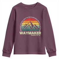Christian Faith Youth Sweatshirt Waymaker Promise Keeper Miracle Worker Retro Vintage TS02