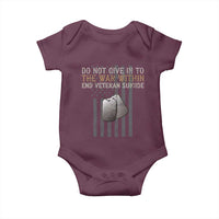 Veteran Suicide Awareness Baby Onesie Do Not Give In To The War Within Patriotic US Flag