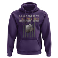 Veteran Suicide Awareness Hoodie Do Not Give In To The War Within Patriotic US Flag