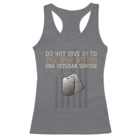 Veteran Suicide Awareness Racerback Tank Top Do Not Give In To The War Within Patriotic US Flag