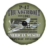 P-47 Thunderbolt WWII Airplane Spare Tire Cover American Muscle Vintage
